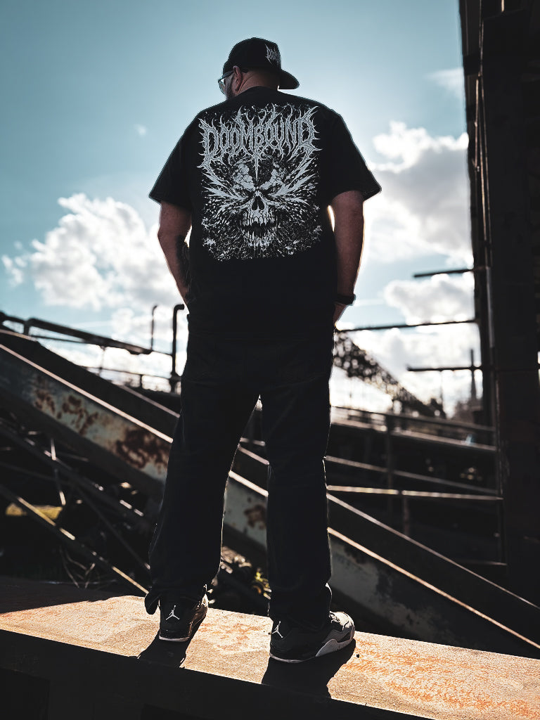 Skull Shredder – Oversize Acid Washed Tee