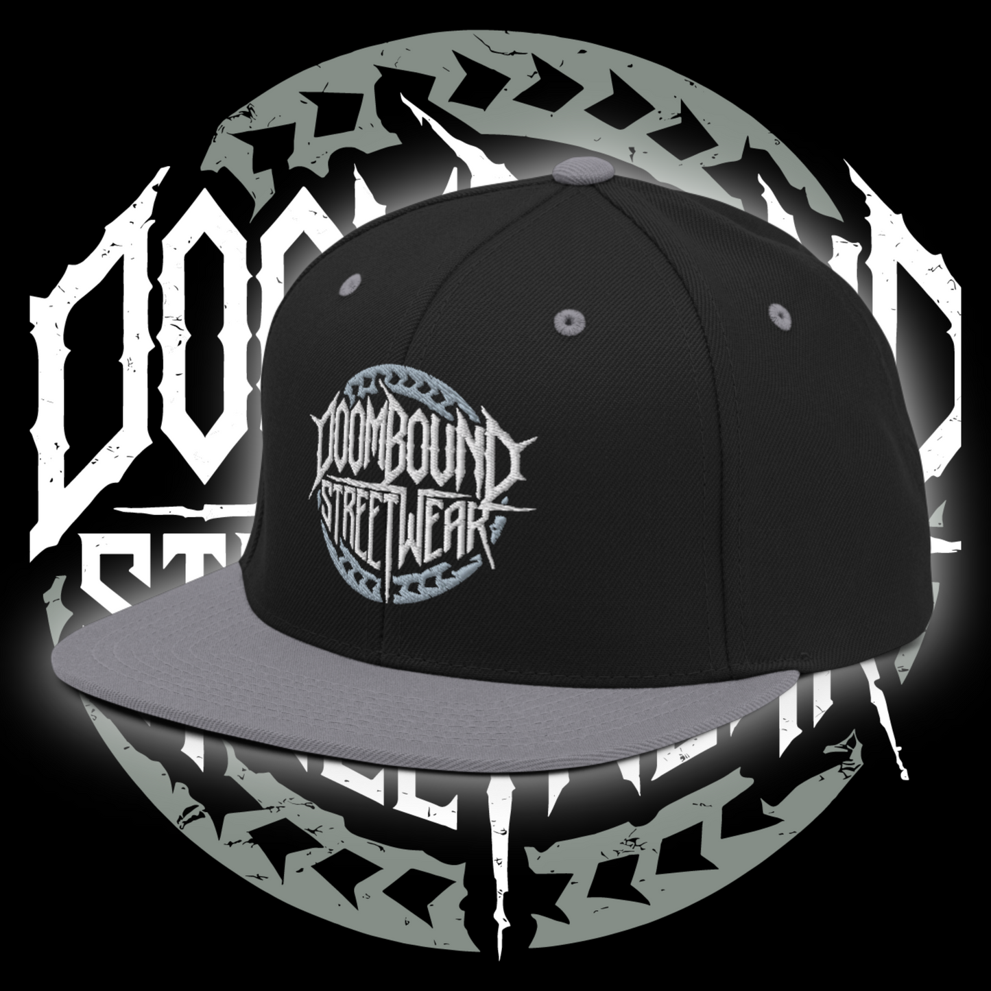DOOMBOUND STREETWEAR – Snapback cap with logo 🧢🔥
