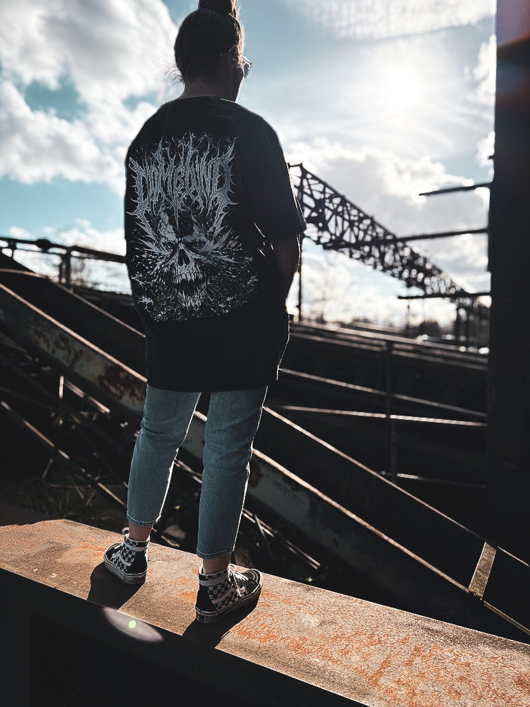 Skull Shredder – Oversize Acid Washed Tee