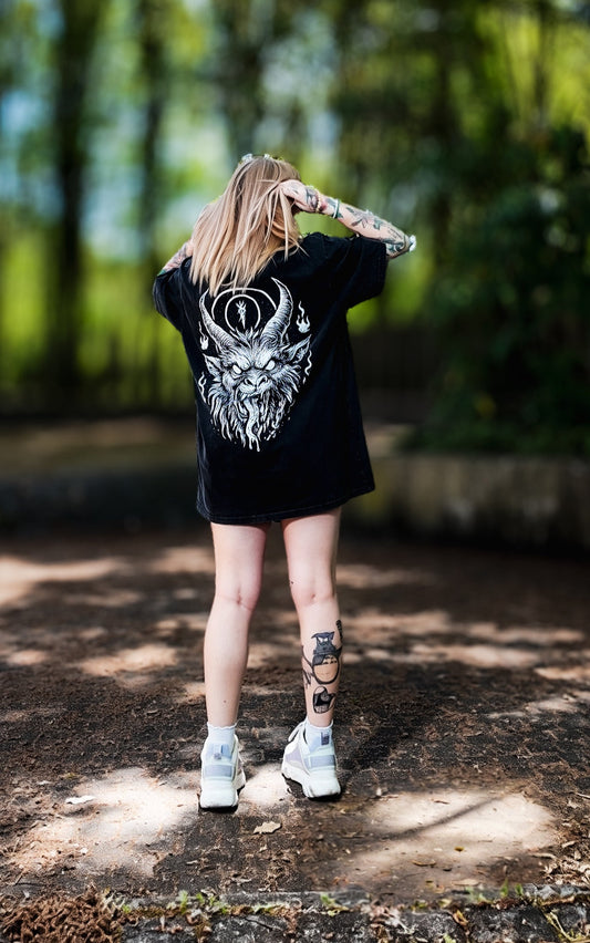 KRAMPUS – Oversize Acid Washed Tee