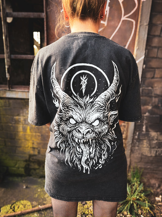 KRAMPUS – Oversize Acid Washed Tee
