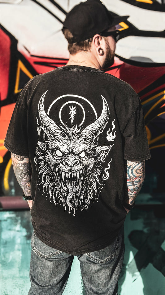 KRAMPUS – Oversize Acid Washed Tee